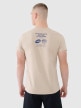 mini: Męski t-shirt z nadrukiem 4F 4FRSS25TTSHM2689 - beżowy (2)