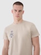 mini: Męski t-shirt z nadrukiem 4F 4FRSS25TTSHM2690 - beżowy (2)