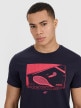 mini: Męski t-shirt z nadrukiem 4F 4FRSS25TTSHM2980 - granatowy (3)