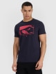 mini: Męski t-shirt z nadrukiem 4F 4FRSS25TTSHM2980 - granatowy (1)
