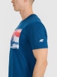 mini: Męski t-shirt z nadrukiem 4F 4FRSS25TTSHM2995 - turkusowy (10)
