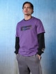 mini: Męski t-shirt z nadrukiem 4F 4FRSS26TTSHM3659 - fioletowy (5)