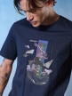 mini: Męski t-shirt z nadrukiem 4F 4FRSS26TTSHM3659 - granatowy (3)