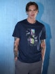 mini: Męski t-shirt z nadrukiem 4F 4FRSS26TTSHM3659 - granatowy (5)