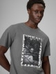 mini: Męski t-shirt z nadrukiem 4F 4FRSS26TTSHM3769 - szary (3)
