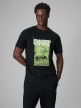 mini: Męski t-shirt z nadrukiem 4F 4FRSS26TTSHM3770 - czarny (1)