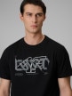 mini: Męski t-shirt z nadrukiem 4F 4FRSS26TTSHM3775 - czarny (3)
