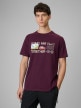 mini: Męski t-shirt z nadrukiem 4F 4FRSS26TTSHM3810 - fioletowy (1)