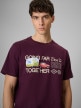 mini: Męski t-shirt z nadrukiem 4F 4FRSS26TTSHM3810 - fioletowy (3)