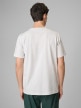 mini: Męski t-shirt z nadrukiem 4F 4FRSS26TTSHM3814 - biały (4)