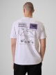 mini: Męski t-shirt z nadrukiem 4F 4FRSS26TTSHM3873 - biały (2)