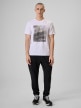mini: Męski t-shirt z nadrukiem 4F 4FRSS26TTSHM3876 - biały (2)