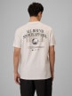 mini: Męski t-shirt z nadrukiem 4F 4FRSS26TTSHM3977 - biały (4)