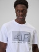 mini: Męski t-shirt z nadrukiem 4F 4FRSS26TTSHM3991 - biały (4)