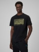  4F Męski tshirt z nadrukiem 4F 4FRSS26TTSHM3991  czarny Czarny
