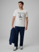 mini: Męski t-shirt z nadrukiem 4F 4FRSS26TTSHM3993 - biały (2)