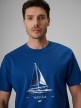 mini: Męski t-shirt z nadrukiem 4F 4FRSS26TTSHM3996 - niebieski (3)
