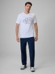 mini: Męski t-shirt z nadrukiem 4F 4FRSS26TTSHM3999 - biały (2)