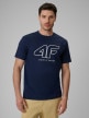  4F Męski tshirt z nadrukiem 4F 4FRSS26TTSHM3999  granatowy Granatowy