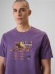 mini: Męski t-shirt z nadrukiem 4F 4FRSS26TTSHM4000 - fioletowy (3)