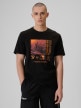 mini: Męski t-shirt z nadrukiem 4F 4FRSS26TTSHM4001 - czarny (1)