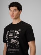 mini: Męski t-shirt z nadrukiem 4F 4FRSS26TTSHM4008 - czarny (3)