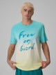 mini: Męski t-shirt z nadrukiem 4F 4FRSS26TTSHM4033 - turkusowy (1)