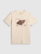 mini: Męski t-shirt z nadrukiem 4F 4FRSS26TTSHM4230 - kremowy (5)