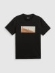 mini: Męski t-shirt z nadrukiem 4F 4FRSS26TTSHM4236 - czarny (5)
