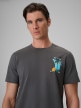 mini: Męski t-shirt z nadrukiem 4F 4FRSS26TTSHM4301 - szary (3)