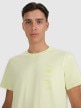 mini: Męski t-shirt z nadrukiem 4F 4FWAW25TTSHM2402 - żółty (4)