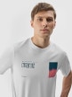 mini: Męski t-shirt z nadrukiem 4F 4FWSS24TTSHM1289 - biały (4)