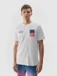 mini: Męski t-shirt z nadrukiem 4F 4FWSS24TTSHM1289 - biały (2)