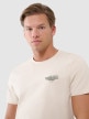 mini: Męski t-shirt z nadrukiem 4F 4FWSS25TTSHM1974 - beżowy (2)