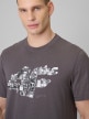 mini: Męski t-shirt z nadrukiem 4F 4FWSS26TTSHM2659 - szary (4)