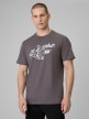  4F Męski tshirt z nadrukiem 4F 4FWSS26TTSHM2659  szary Szary
