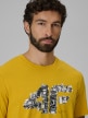 mini: Męski t-shirt z nadrukiem 4F 4FWSS26TTSHM2659 - żółty (3)