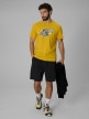 mini: Męski t-shirt z nadrukiem 4F 4FWSS26TTSHM2659 - żółty (2)