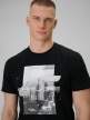 mini: Męski t-shirt z nadrukiem 4F 4FWSS26TTSHM2660 - czarny (4)