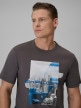 mini: Męski t-shirt z nadrukiem 4F 4FWSS26TTSHM2660 - szary (3)