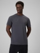  4F Męski tshirt z nadrukiem 4F 4FWSS26TTSHM2661  szary Szary