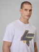 mini: Męski t-shirt z nadrukiem 4F 4FWSS26TTSHM2662 - biały (4)