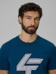 mini: Męski t-shirt z nadrukiem 4F 4FWSS26TTSHM2662 - turkusowy (3)
