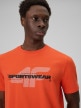 mini: Męski t-shirt z nadrukiem 4F 4FWSS26TTSHM2666 - pomarańczowy (4)