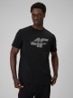  4F Męski tshirt z nadrukiem 4F 4FWSS26TTSHM2666  czarny Czarny