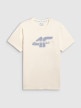 mini: Męski t-shirt z nadrukiem 4F 4FWSS26TTSHM2666 - kremowy (7)