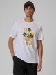 mini: Męski t-shirt z nadrukiem 4F 4FWSS26TTSHM2784 - biały (1)