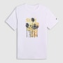 mini: Męski t-shirt z nadrukiem 4F 4FWSS26TTSHM2784 - biały (7)