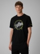  4F Męski tshirt z nadrukiem 4F 4FWSS26TTSHM2822  czarny Czarny