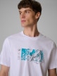 mini: Męski t-shirt z nadrukiem 4F 4FWSS26TTSHM2823 - biały (3)